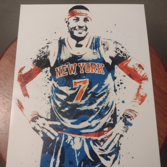 NEW! CARMELO ANTHONY KNICKS 8.5x11 ULTRA PREMIUM GLOSSY REPRINT COLOR ART POSTER - Picture 6 of 6